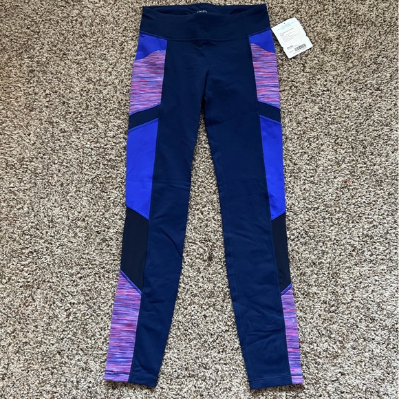 Athleta Girl color block pocket leggings size XL/14 - Picture 1 of 3